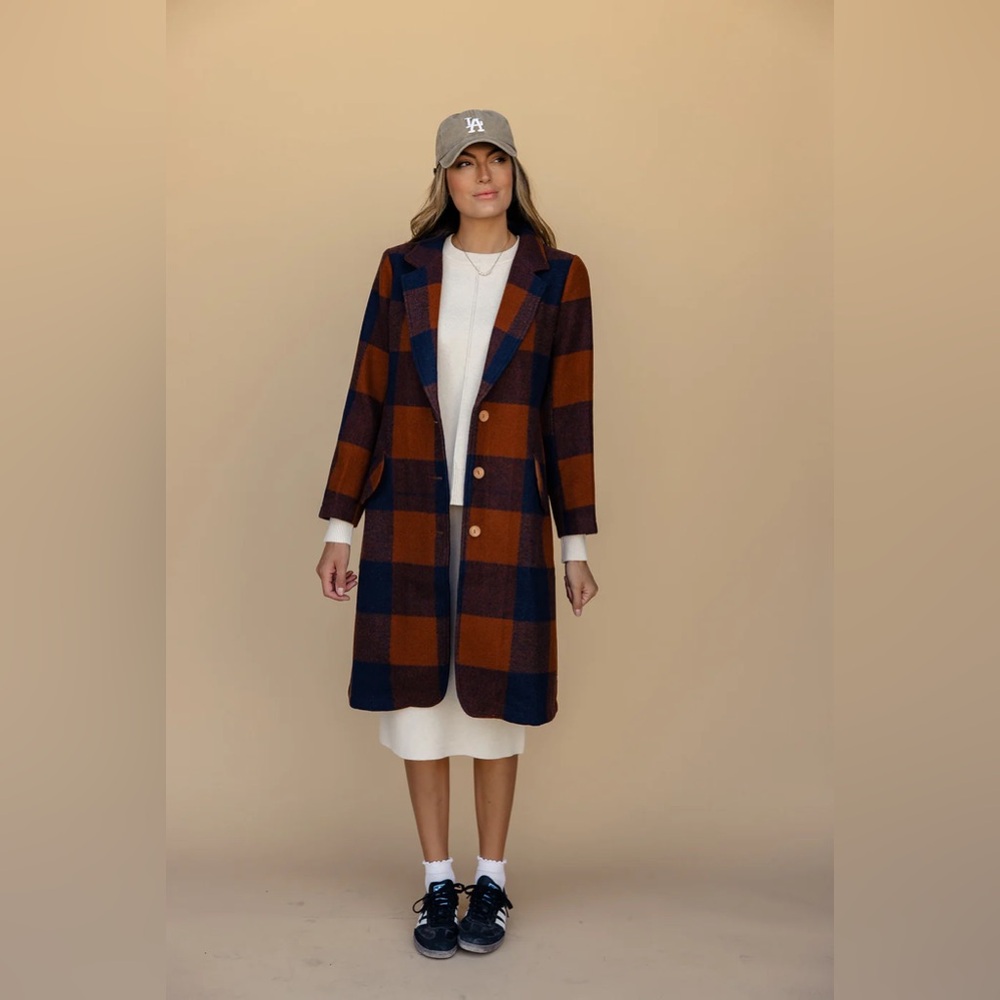 Roolee SALT Buffalo Plaid coat size S